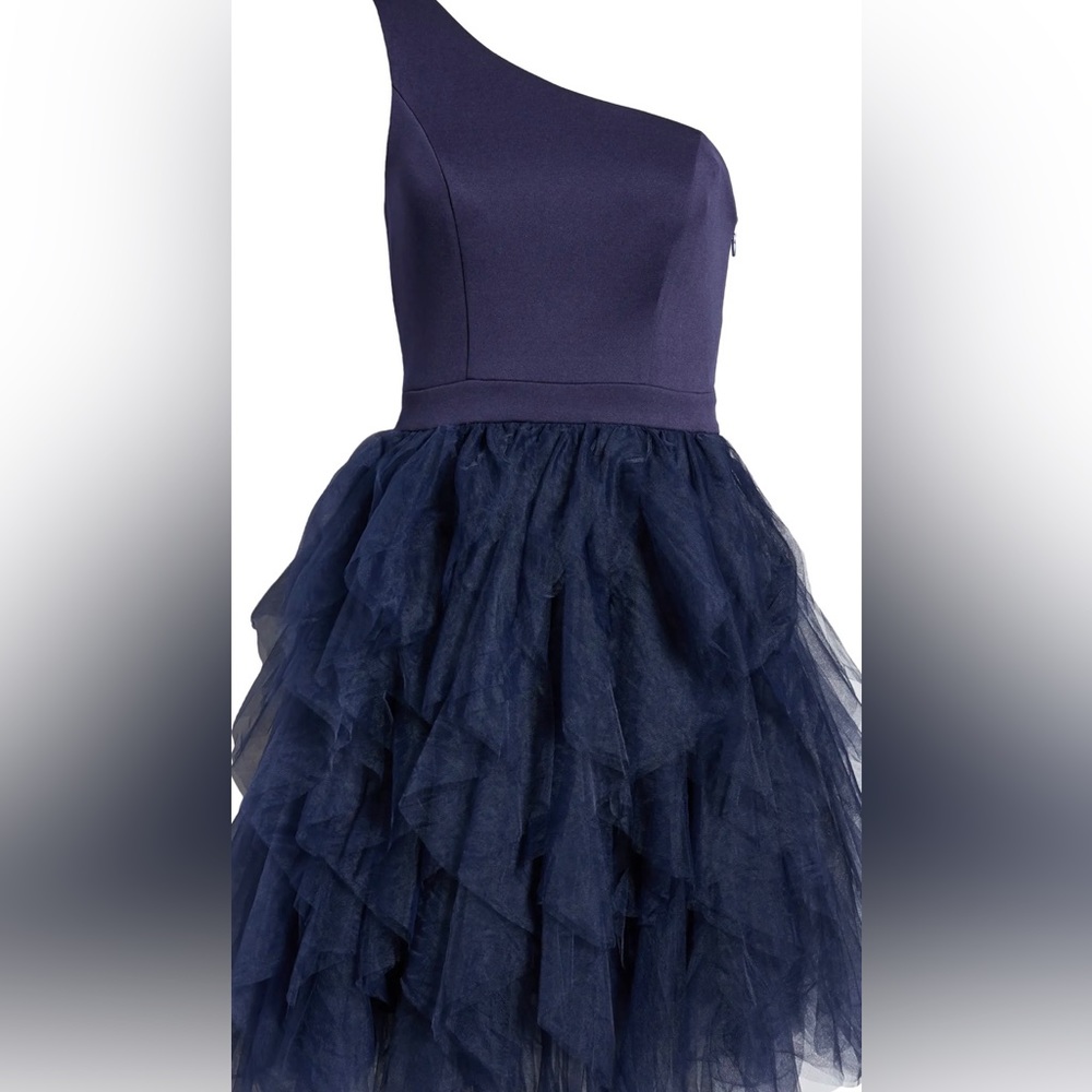 Organza Formal Dress//One Shoulder,  Sz 6